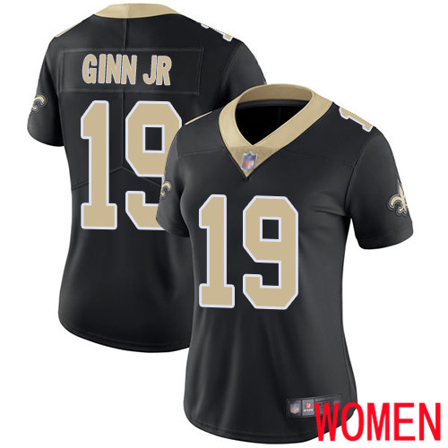 New Orleans Saints Limited Black Women Ted Ginn Jr Home Jersey NFL Football 19 Vapor Untouchable Jersey